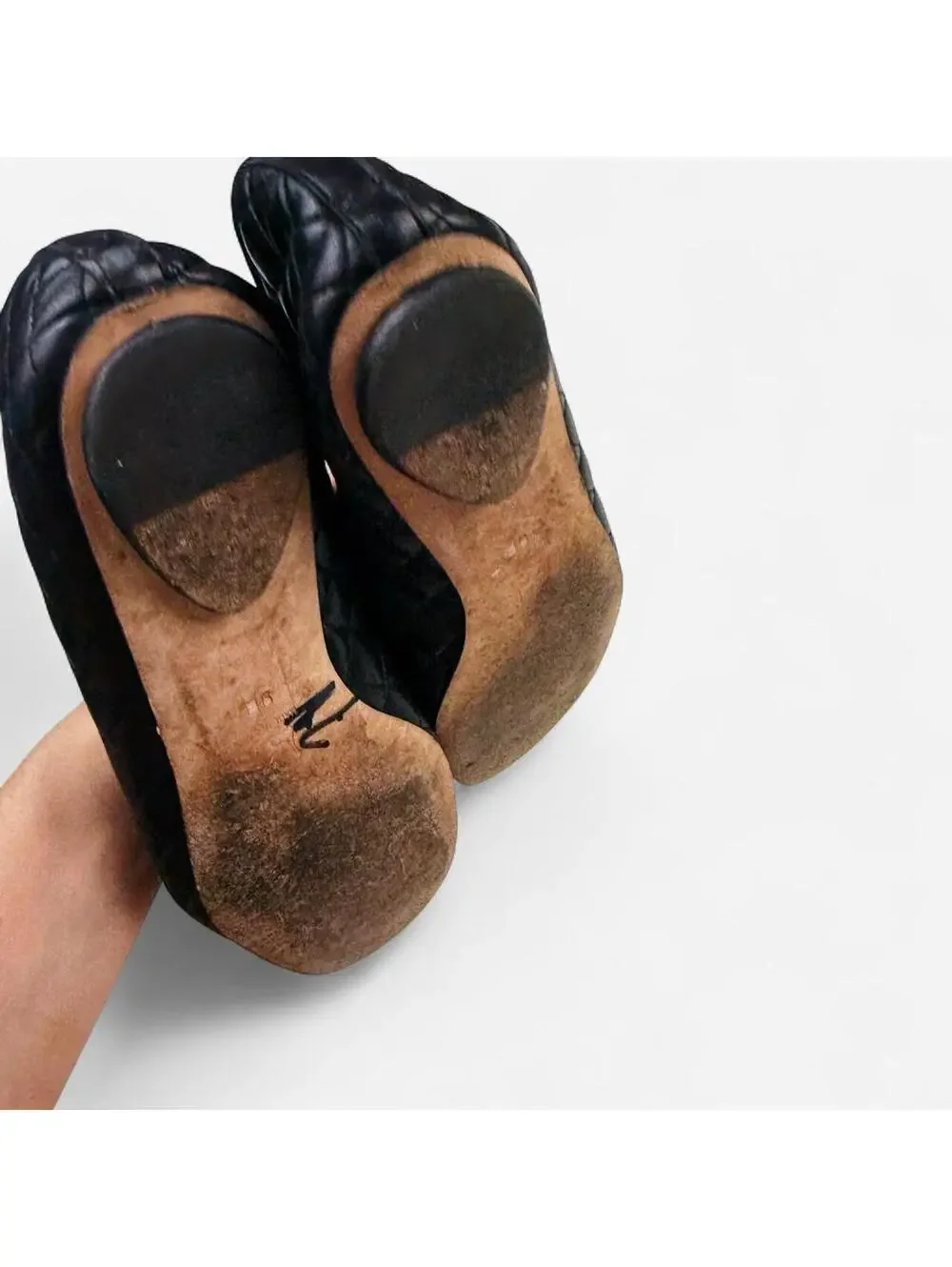 Paul Mayer Attitudes Quilted Cap Toe Bow Ballet Flats in Black